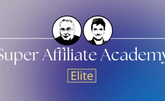 A black and white pictures of James and Max who are affiliate marketers. Their Logo Super Affiliate Academy Elite is below their pictures.