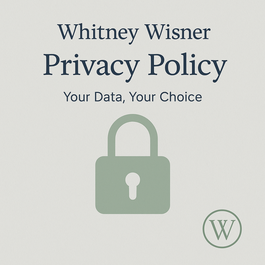 Whitney Wisner Privacy Policy image symbolizing secure data protection and trustworthy online business practices.